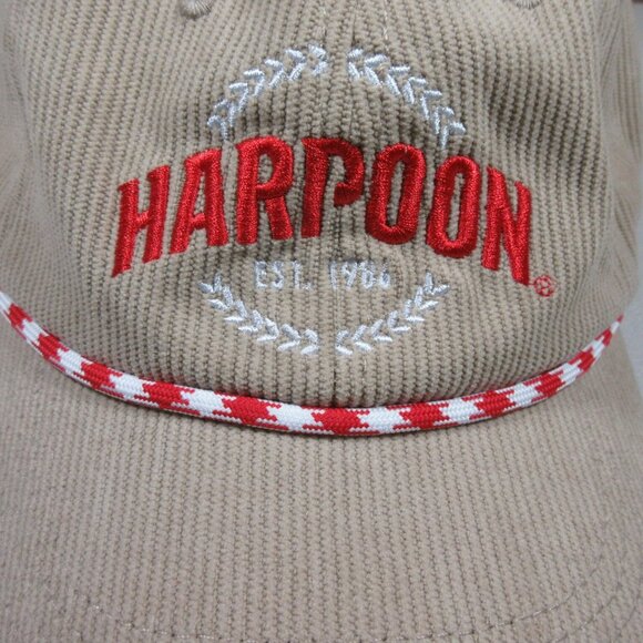 Harpoon mens tan corduroy strapback hat NWT - Picture 2 of 7